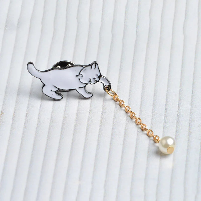 Sweet Kitten Enamel Pin | Cute Cat Brooch
