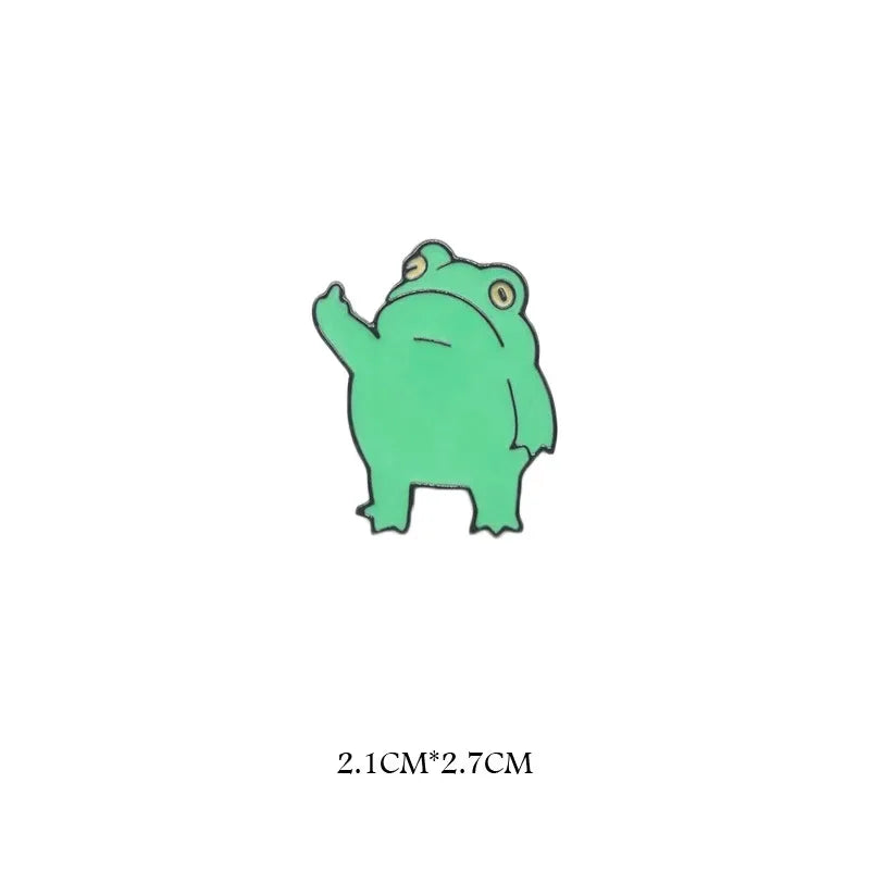 Funny Frog Enamel Pin Brooch