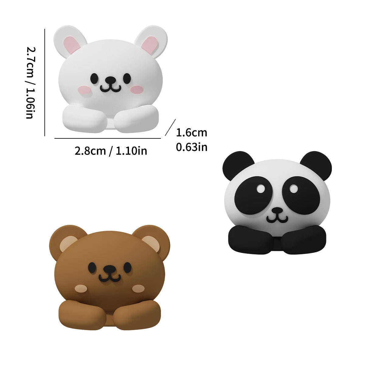 Cute Capybara Self-Adhesive Cable Organizer Clips