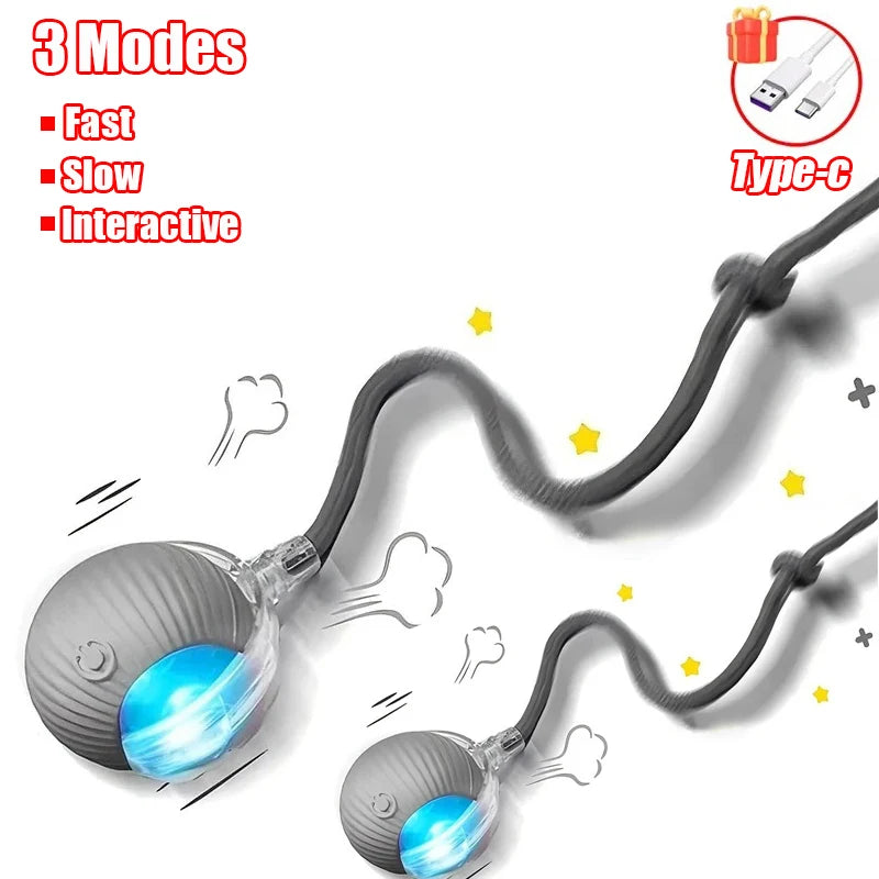 Smart Auto-Rolling Ball Toy for Cats