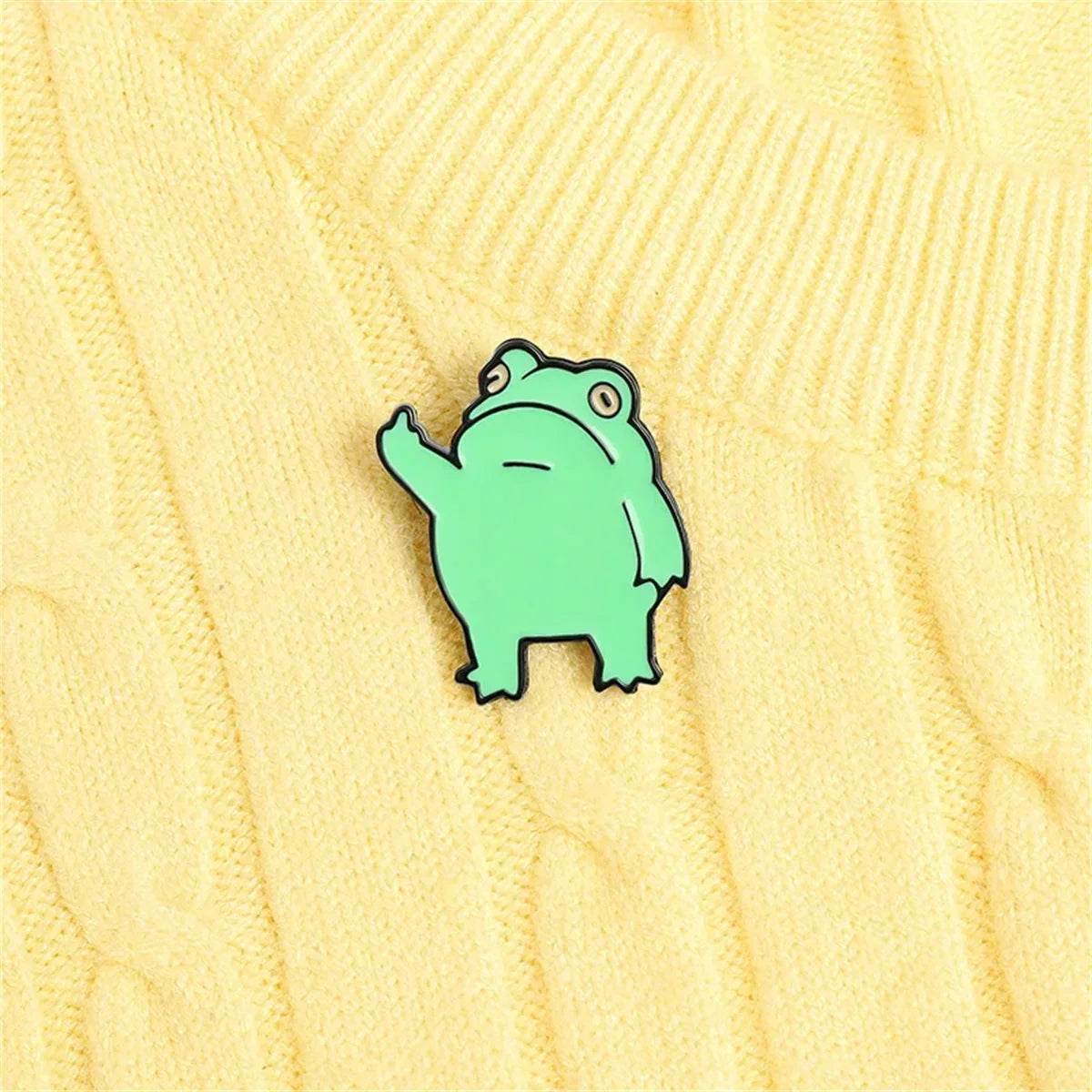 Funny Frog Enamel Pin Brooch