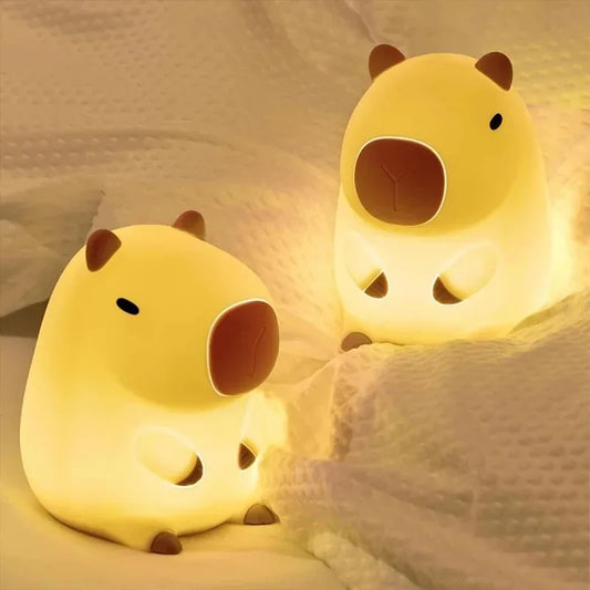 Capybara Night Light | Cute LED Bedside Lamp