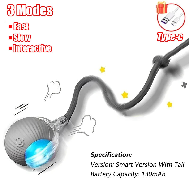 Smart Auto-Rolling Ball Toy for Cats