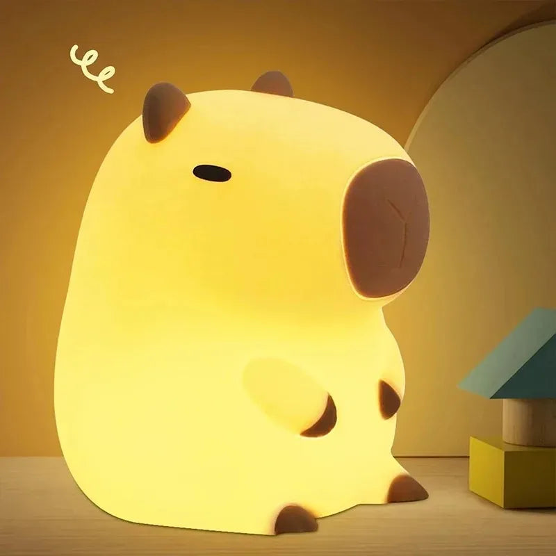 Capybara Night Light | Cute LED Bedside Lamp