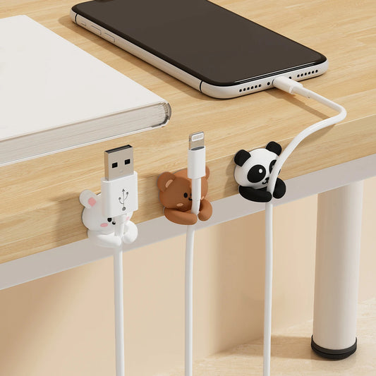 Cute Capybara Self-Adhesive Cable Organizer Clips