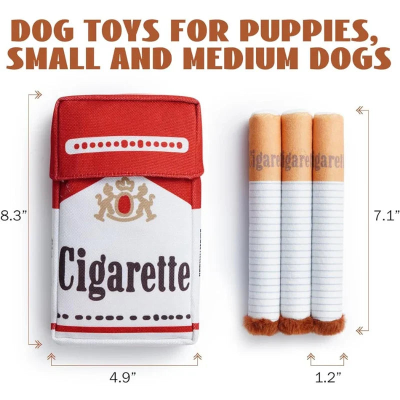 Giggling Cigarette Plush Chew Toy for Dogs