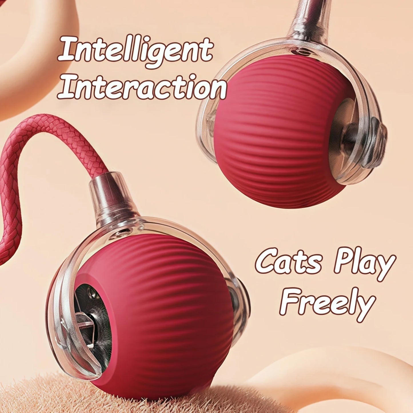 Smart Auto-Rolling Ball Toy for Cats