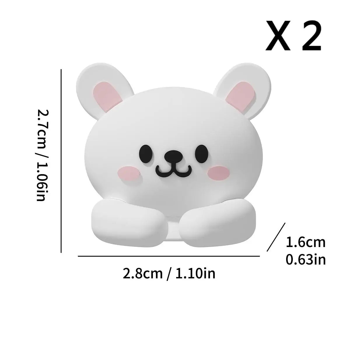 Cute Capybara Self-Adhesive Cable Organizer Clips