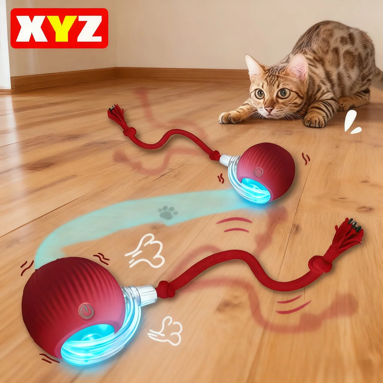 Smart Auto-Rolling Ball Toy for Cats