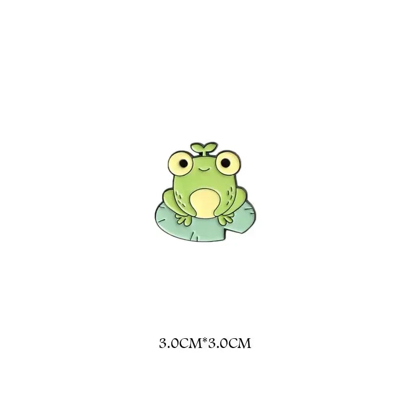 Funny Frog Enamel Pin Brooch