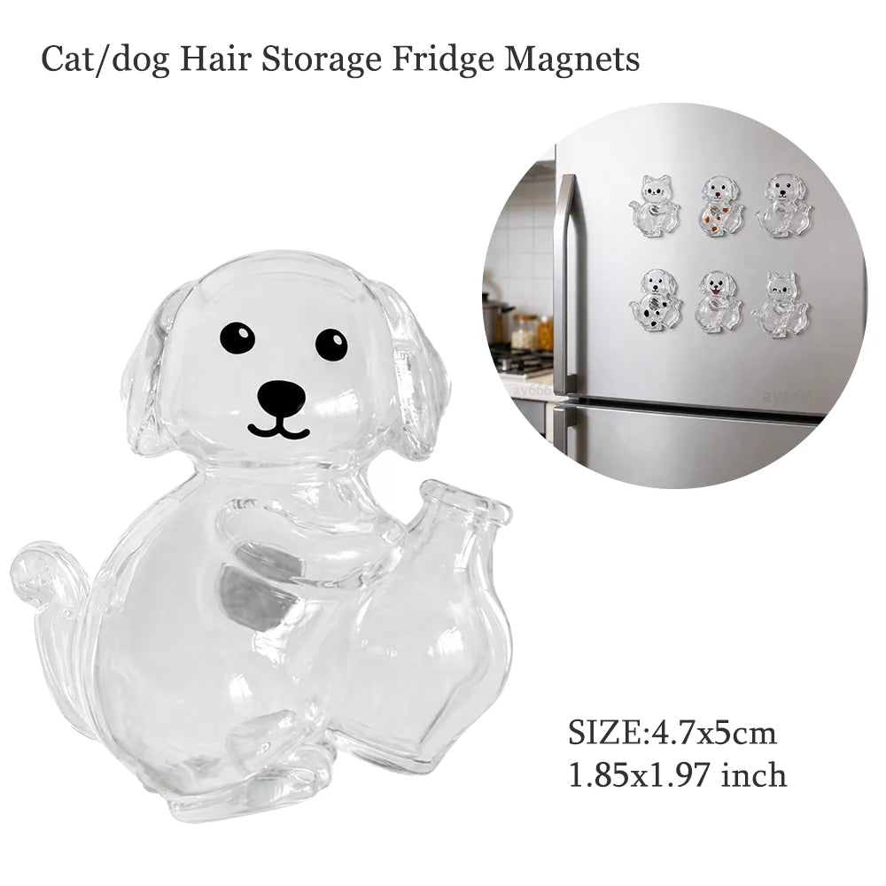 Pet Hair Memorial Keychain | Transparent Keepsake Capsule