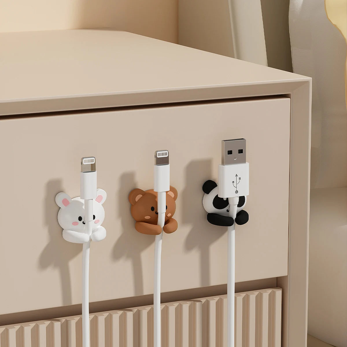 Cute Capybara Self-Adhesive Cable Organizer Clips