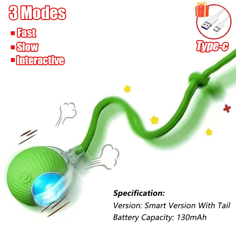 Smart Auto-Rolling Ball Toy for Cats