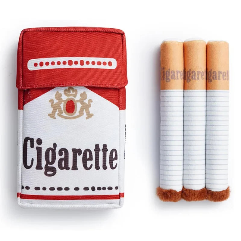 Giggling Cigarette Plush Chew Toy for Dogs