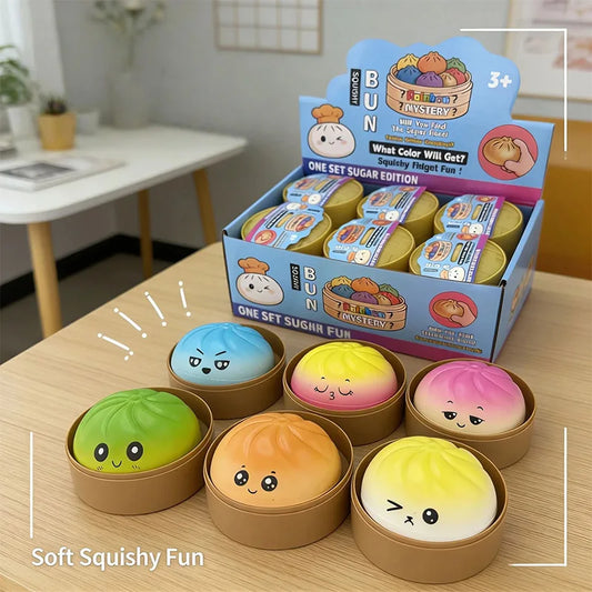 Squishy Bun Stress Relief Toy - Random Color